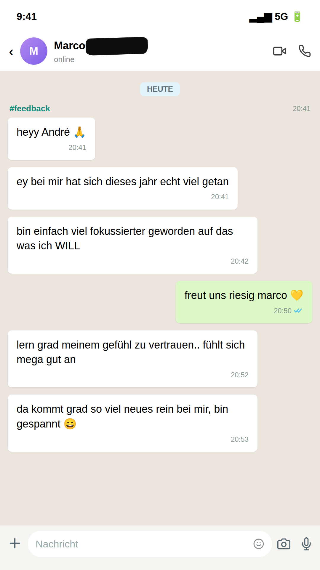 Originale Nachricht von Marco