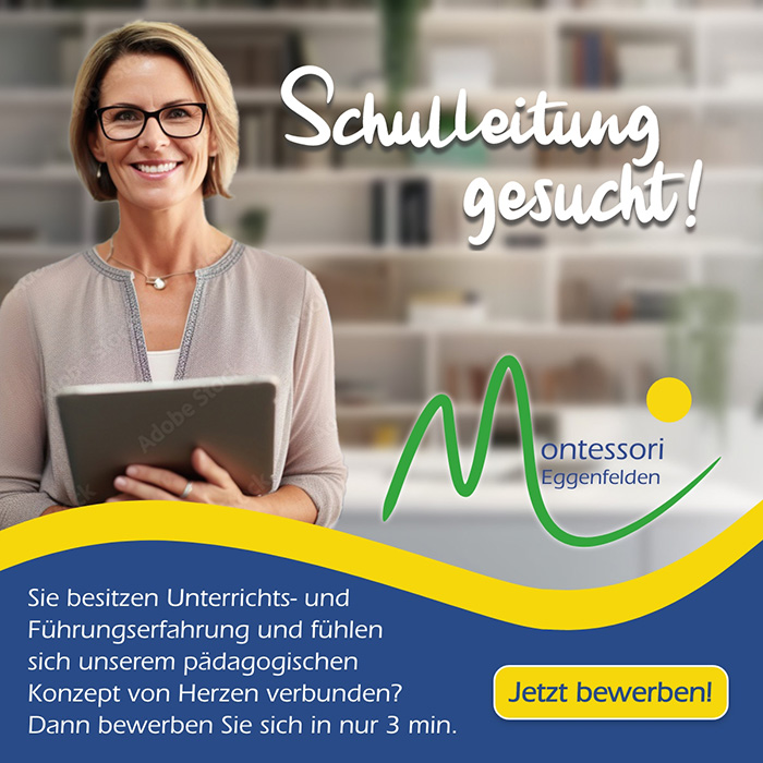Facebook Job-Banner Montessori-Schule Schulleitung gesucht
