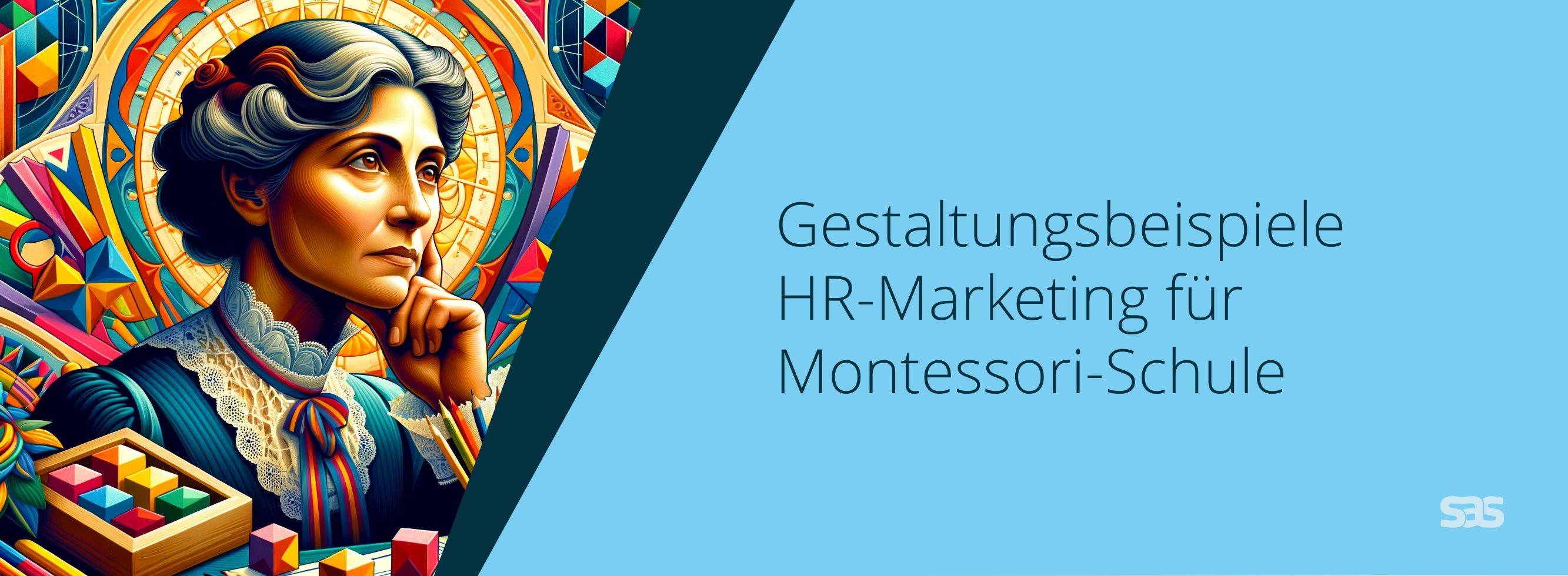 Gestaltungsbeispiele Stellenanzeige für Montessori-Schule