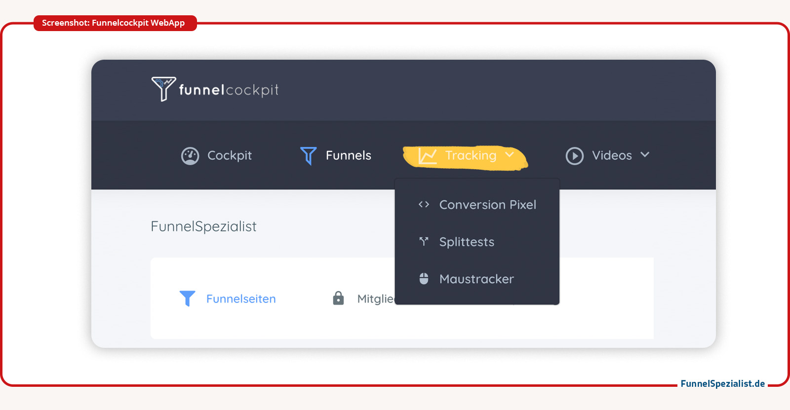 Tracking und Analyse Besucherverhalten mit Funnelcockpit