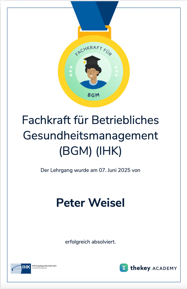 Fachkraft für Betriebliches Gesundheitsmanagement IHK