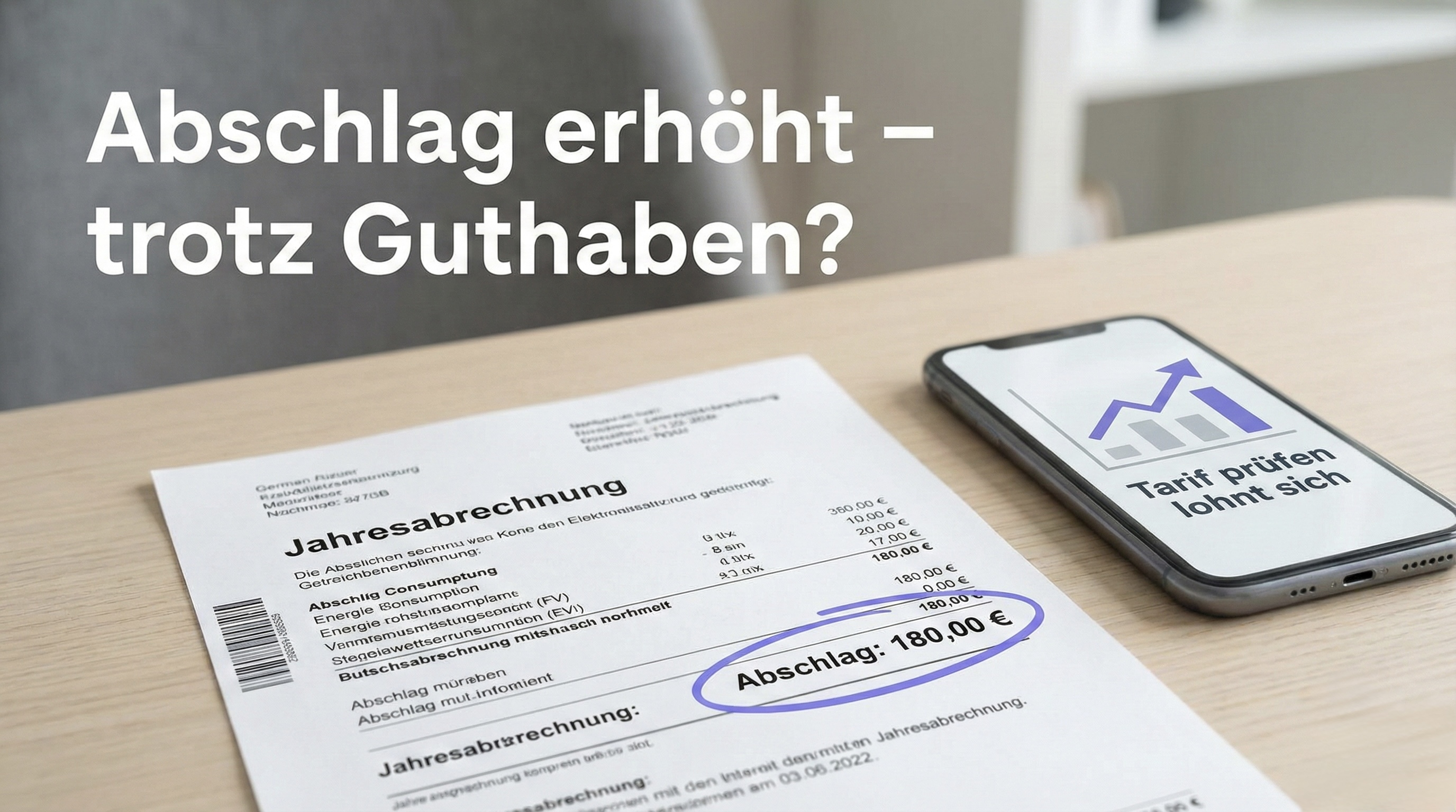 Warum wurde mein Abschlag erhöht, obwohl ich Guthaben hatte?