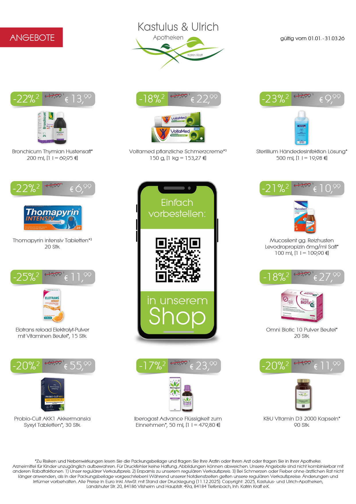 Angebote Kastulus- und Ulrich Apotheken Q1 2026