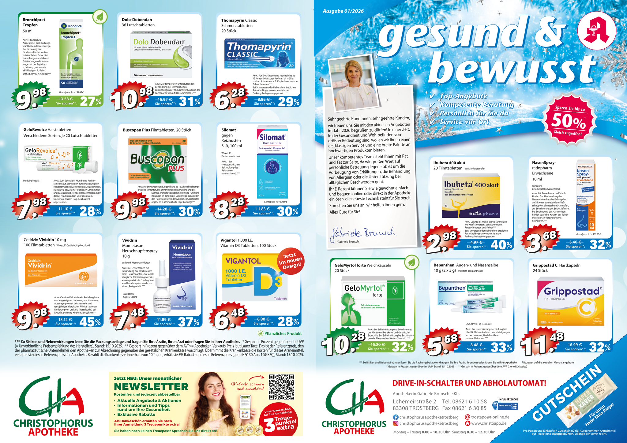 Angebote Vorder- und Rückseite