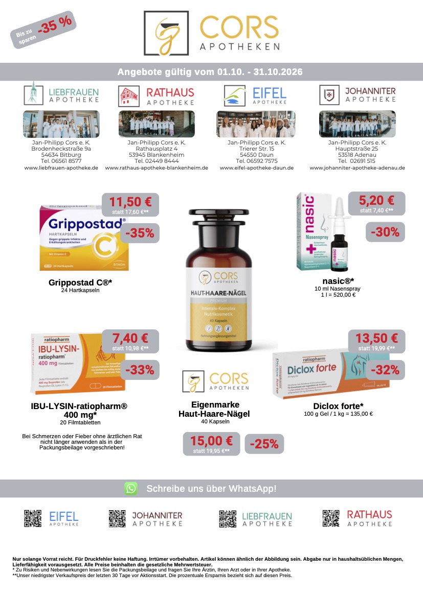 Angebote der Cors Apotheken Seite 1