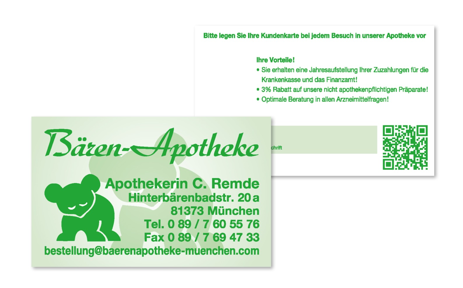 Kundenkarte der Bären Apotheke 
