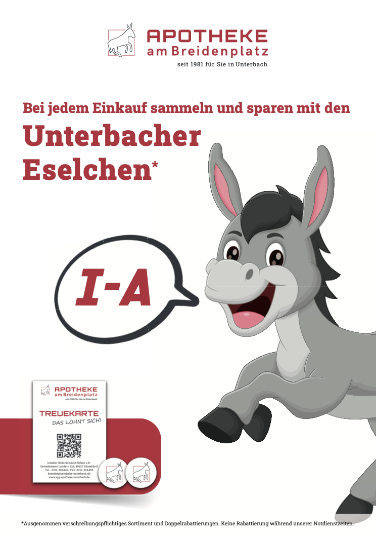 Flyer zum Thema Treuepunkte in der Apotheke am Breidenplatz