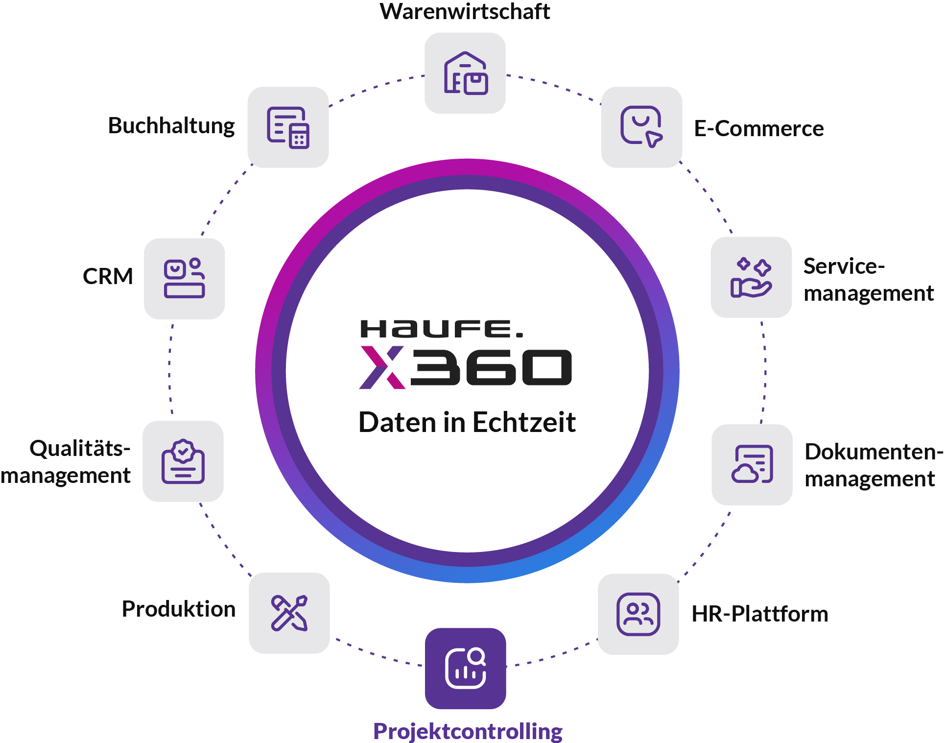 Modulgrafik Haufe X360 Projektcontrolling