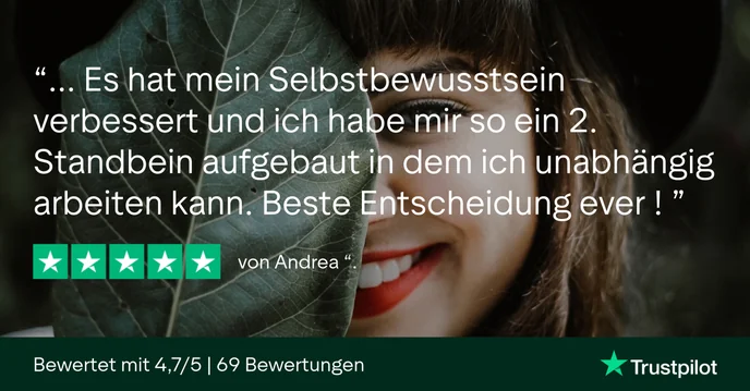 Trustpilot-Bewertung von Andrea