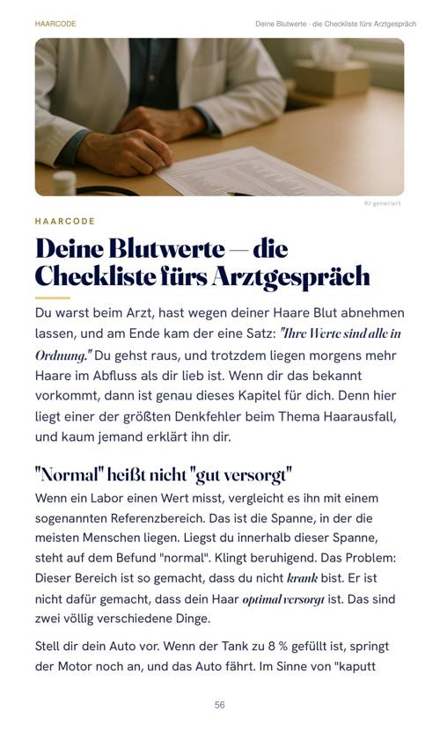 Blutwerte Checkliste