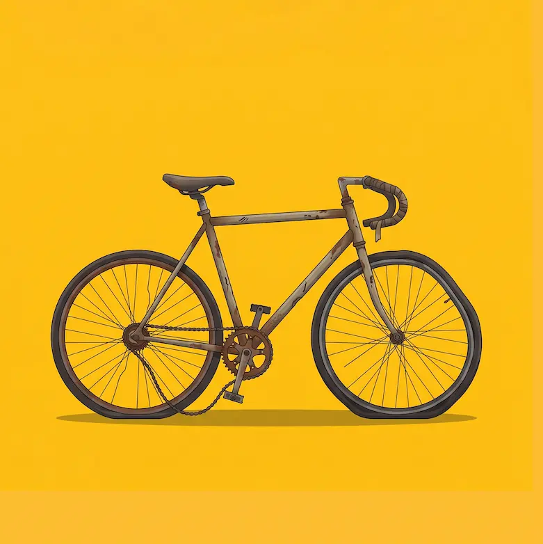 Defektes Fahrrad