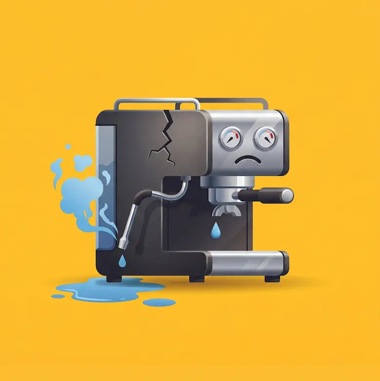Defekte Kaffeemaschine