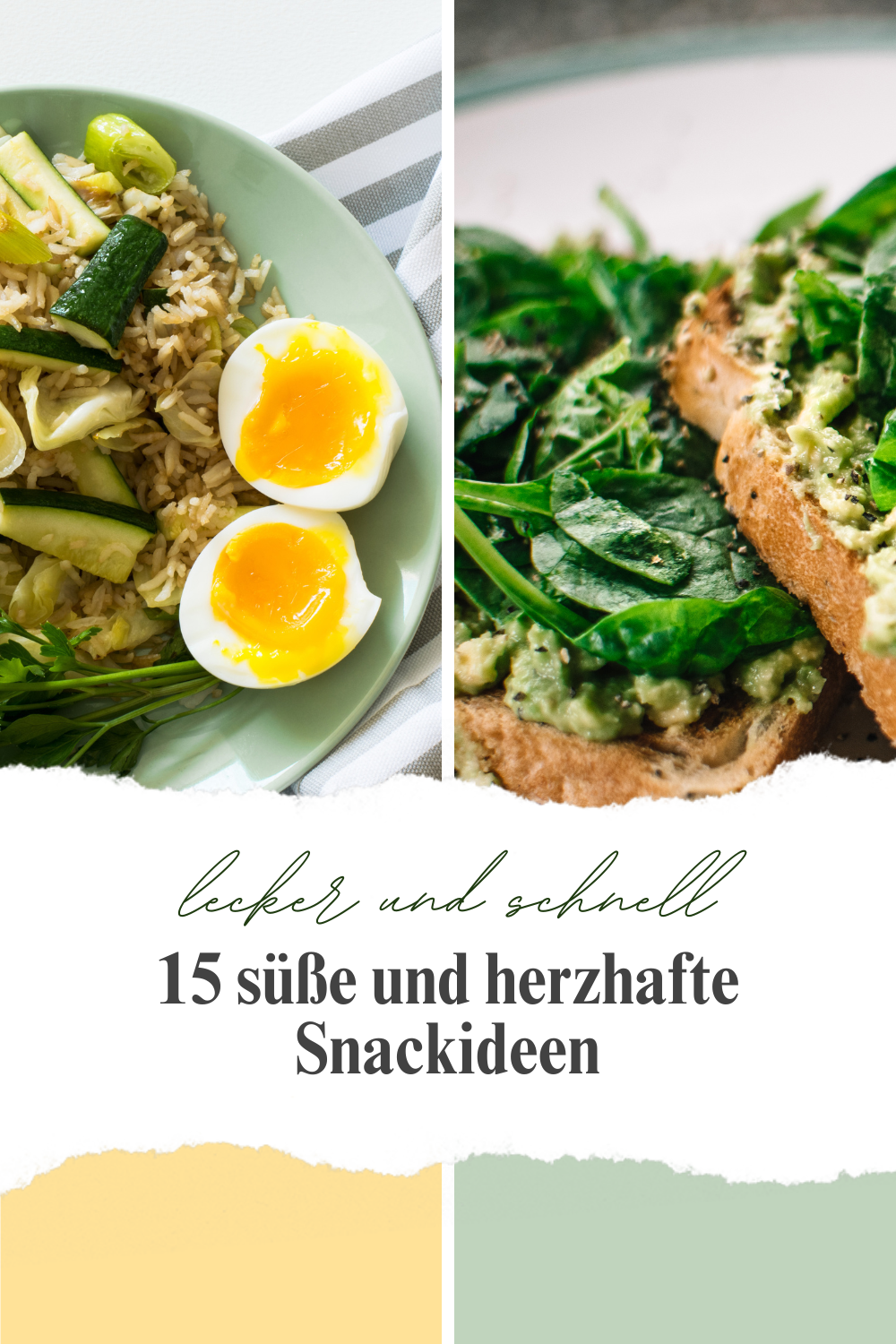 Gelb Grün Weiß Collage Rezept Ideen Alltag Lecker Pinterest Pin.png