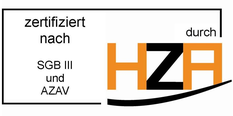 Zertifiziert nach SGB III und AZAV durch HZA