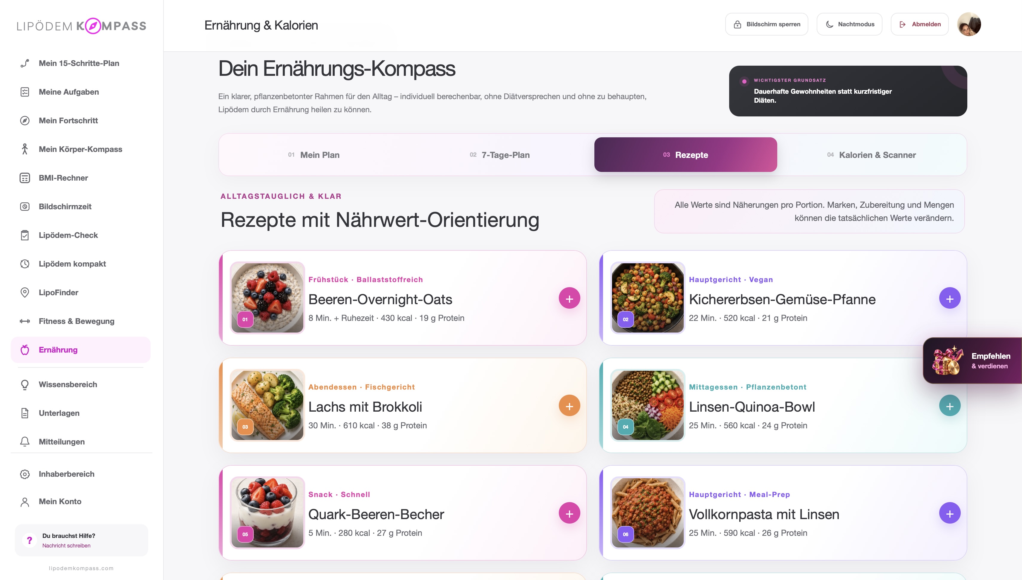 Lipödem Ernährung & Kalorien