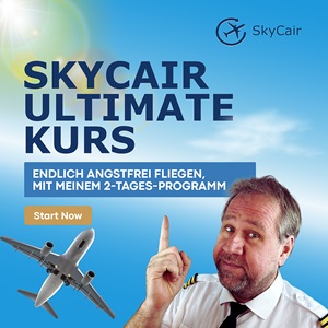 Der SkyCair Ultimate Flugangst Kurs wird auf verschiedenen Geräten von Flugangstcoach Mathias vorgestellt