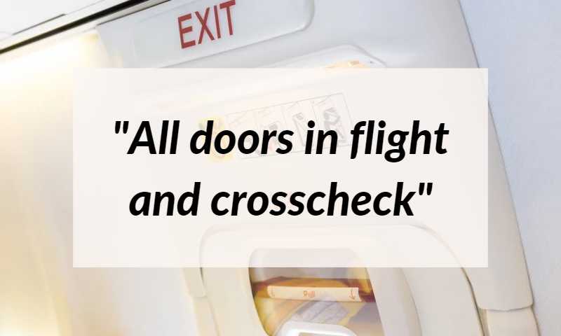 "All doors in flight and crosscheck" - Das steckt hinter der Standardansage im Flugzeug