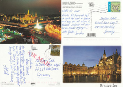 Postkartenbilder aus Bangkok und Brüssel