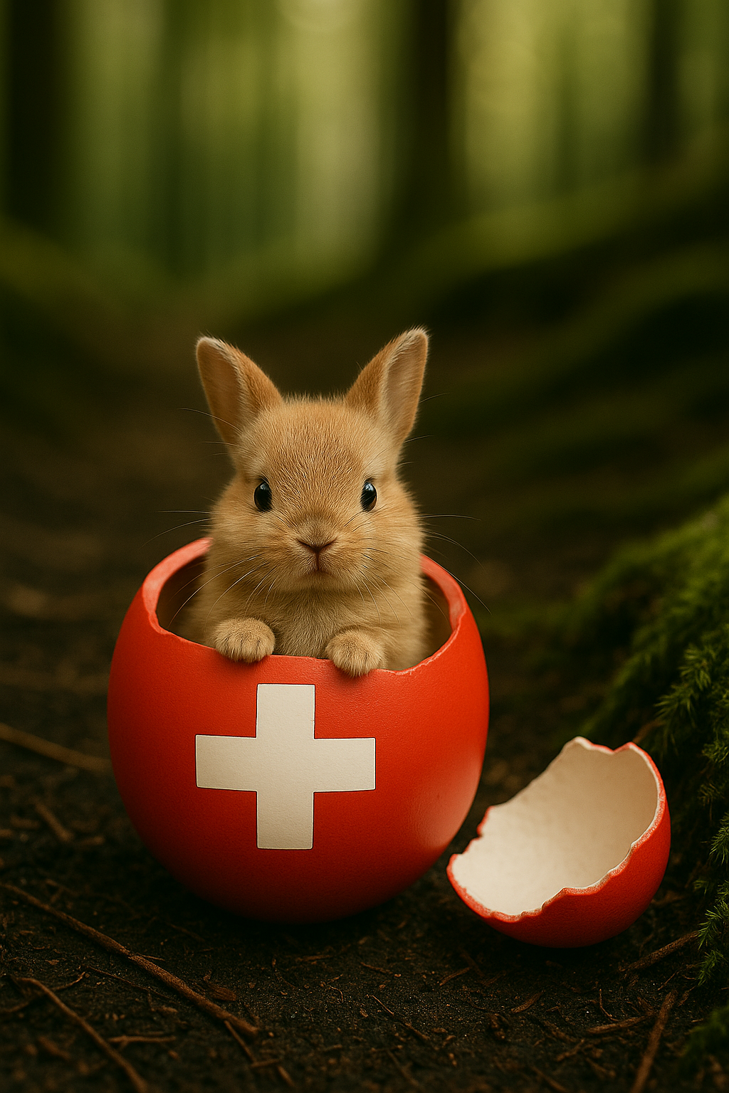 Osterei mit Hase