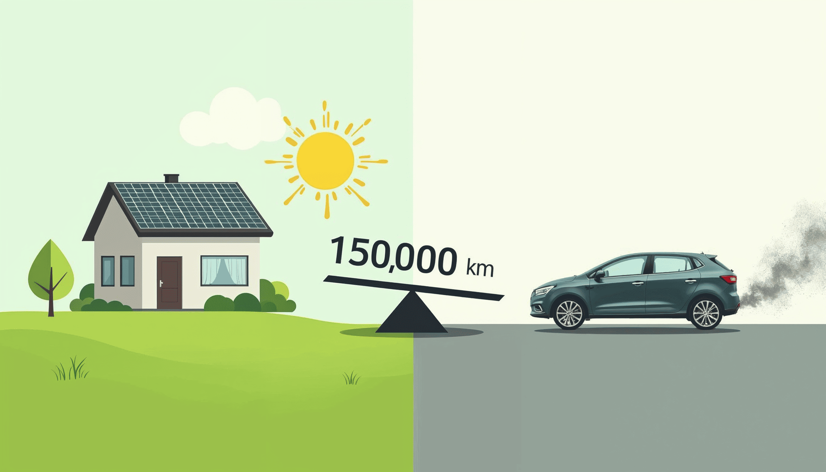 CO₂ Einsparung durch Photovoltaikanlage im Vergleich zu Autoemissionen