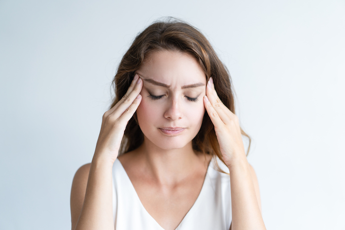 Frau mit extremem Stress