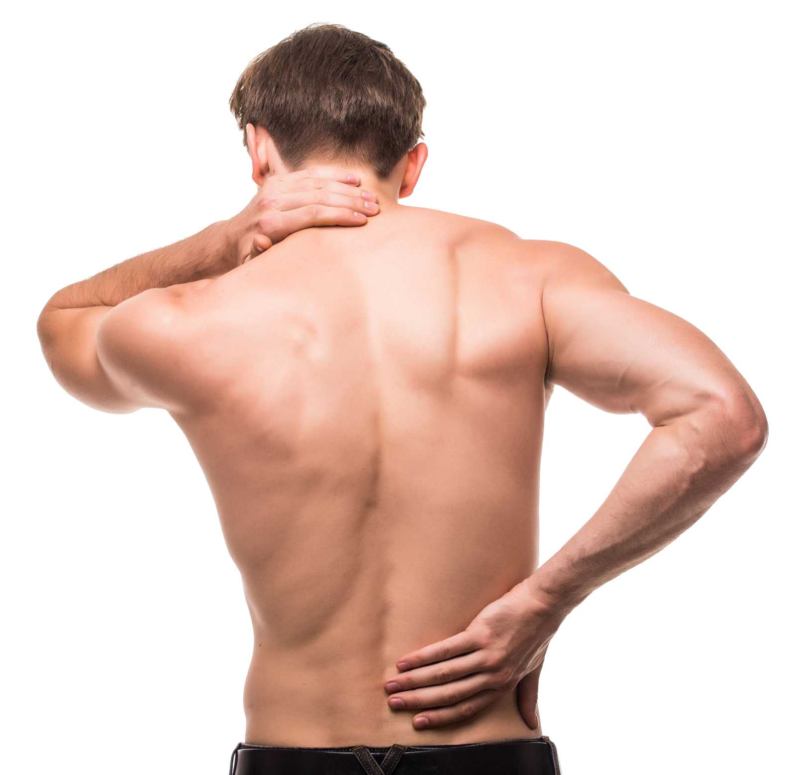 Mann mit starken Rückenschmerzen