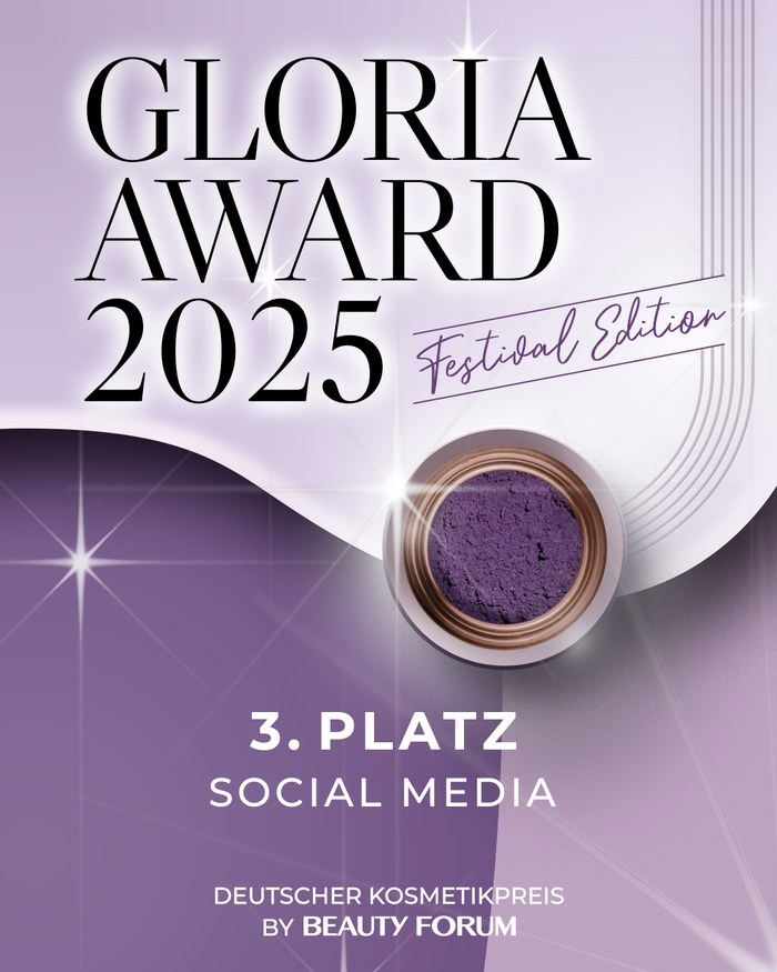 Gloria Award 2025 – 3. Platz Social Media, Deutscher Kosmetikpreis