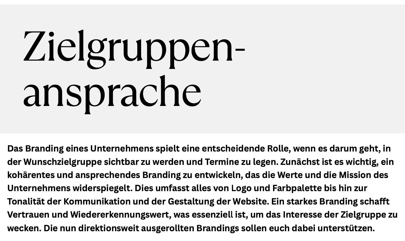 Zielgruppenansprache