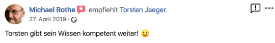 Michael Rothe empfiehlt Torsten Jaeger