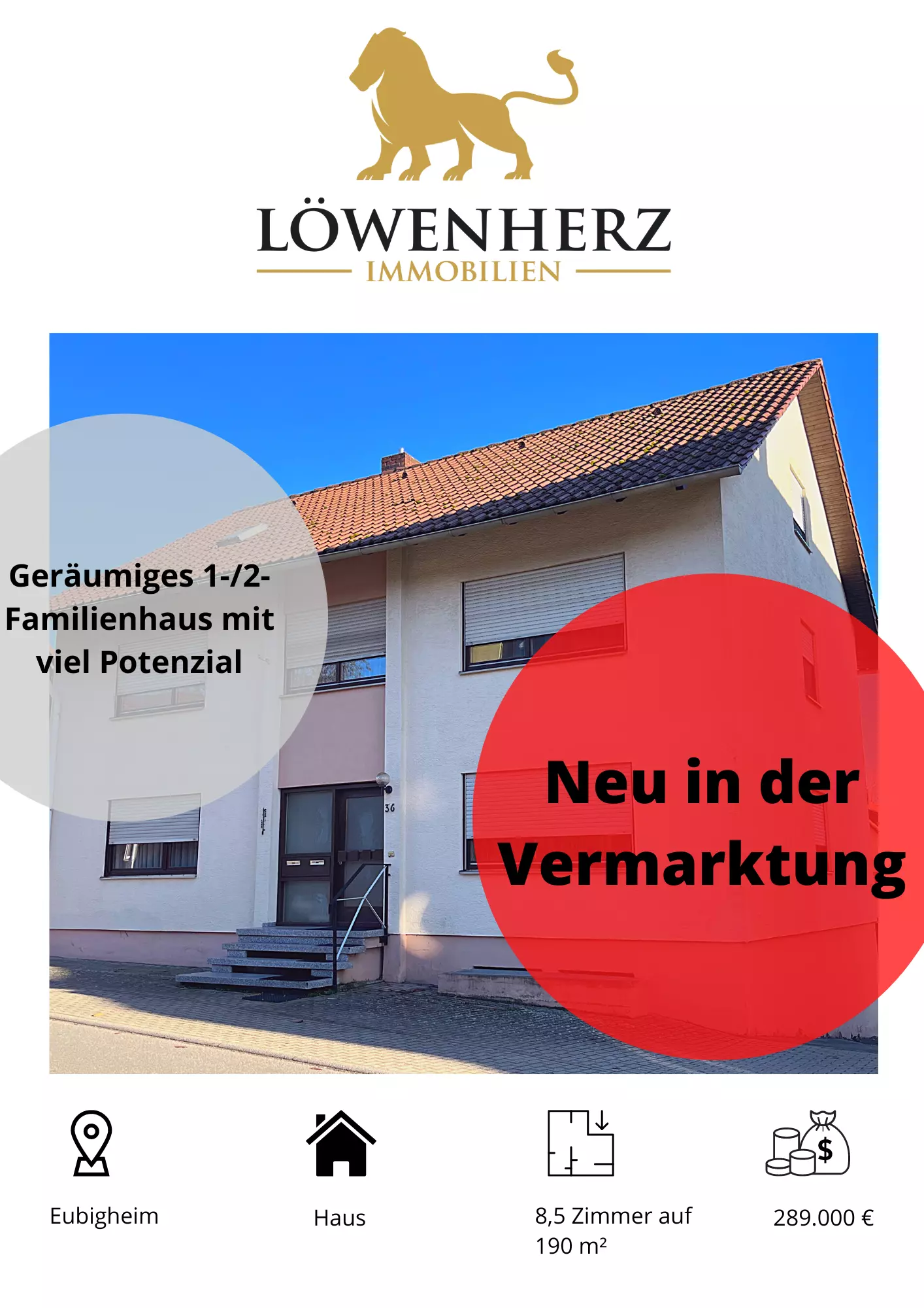 Geräumiges 1-/2- Fam.Haus