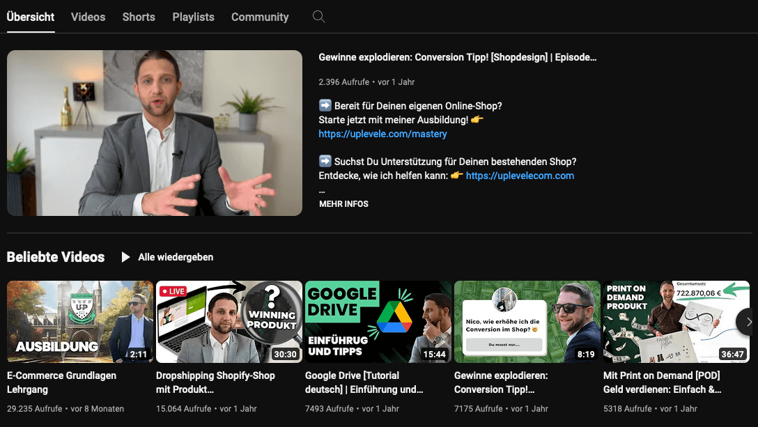 UpLevelEcom YouTube Kanal.png