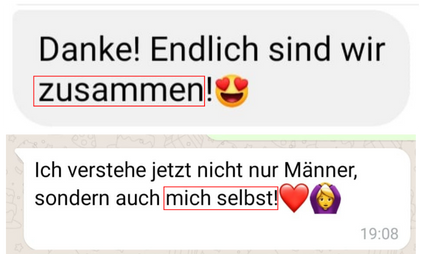Kundenrückmeldung über eine glückliche Beziehung