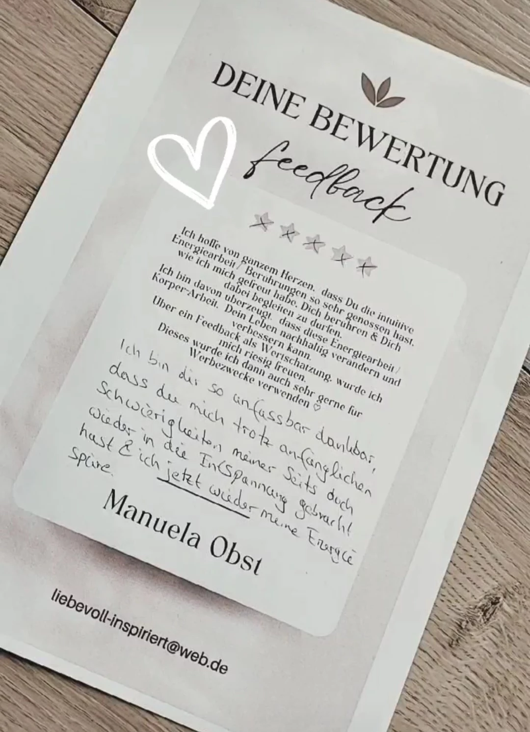 Manuela Obst - Kunden Bewertung 2