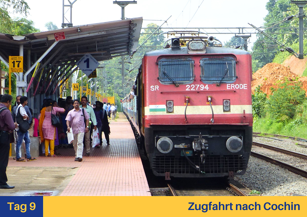 Zugfahrt Indien nach Cochin