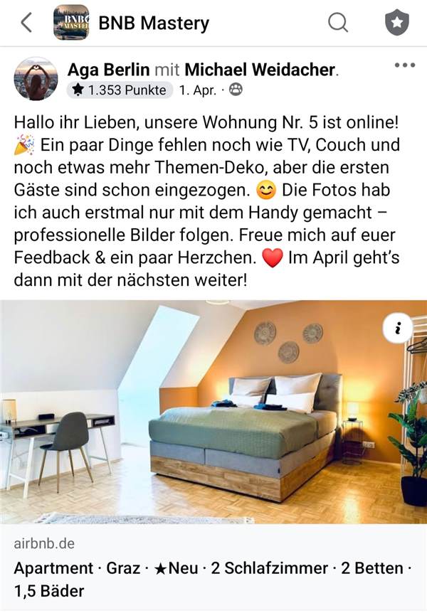 Aga in der Mastery-Gruppe: Wohnung Nr. 5 ist online