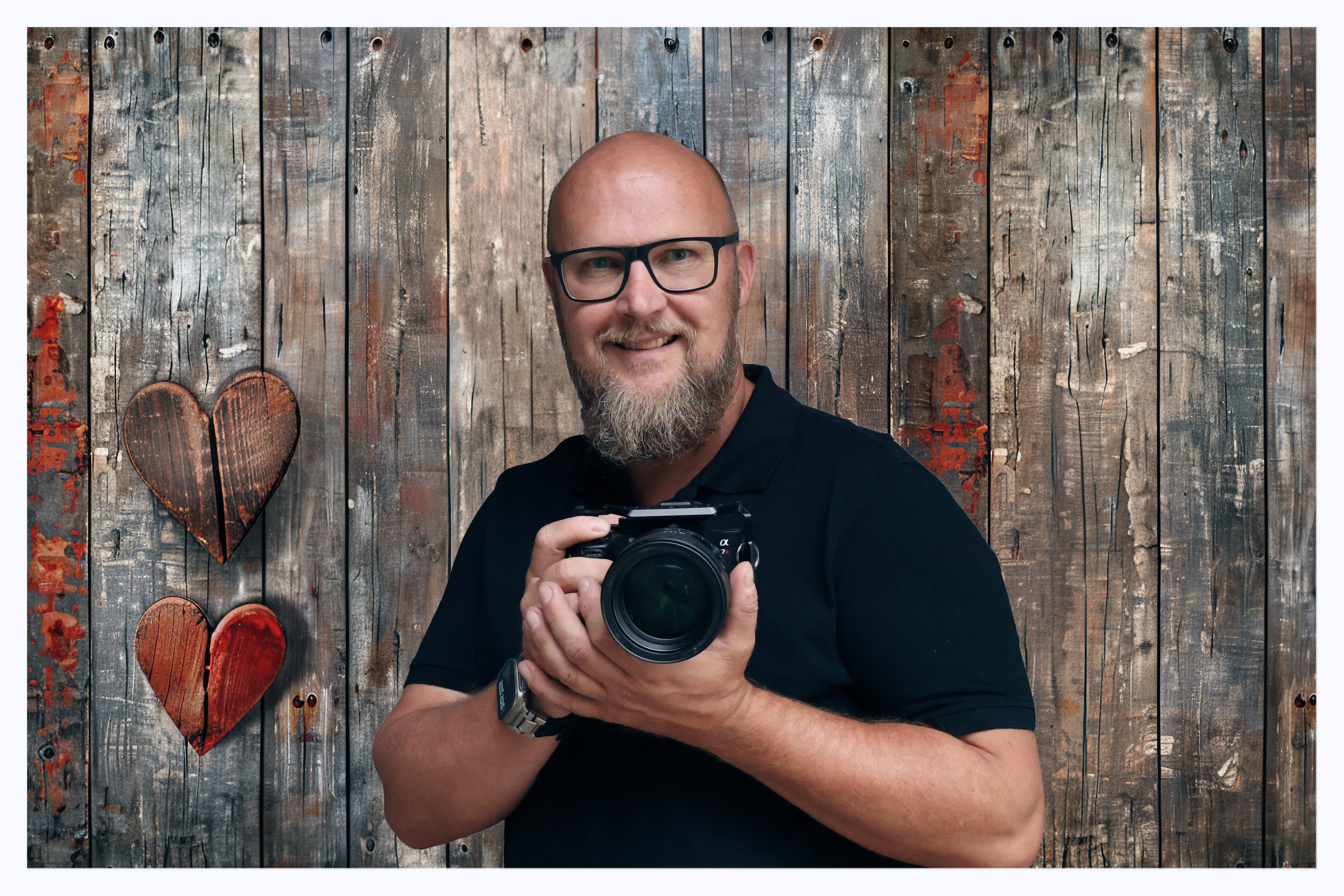 Lächelnde Fotografin