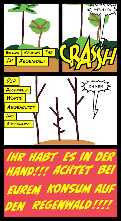 Comic Regenwald
