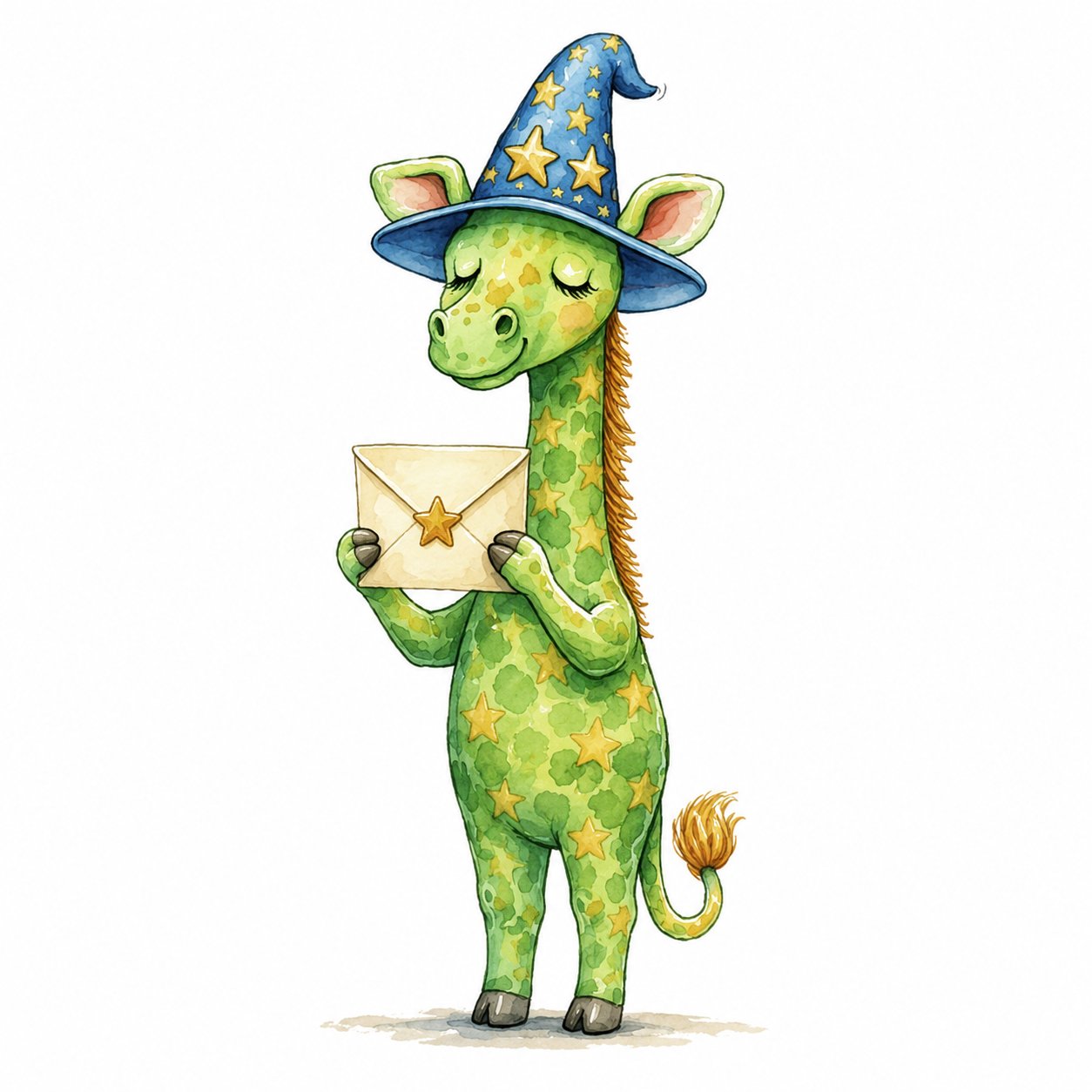 Zaubergiraffe mit Brief