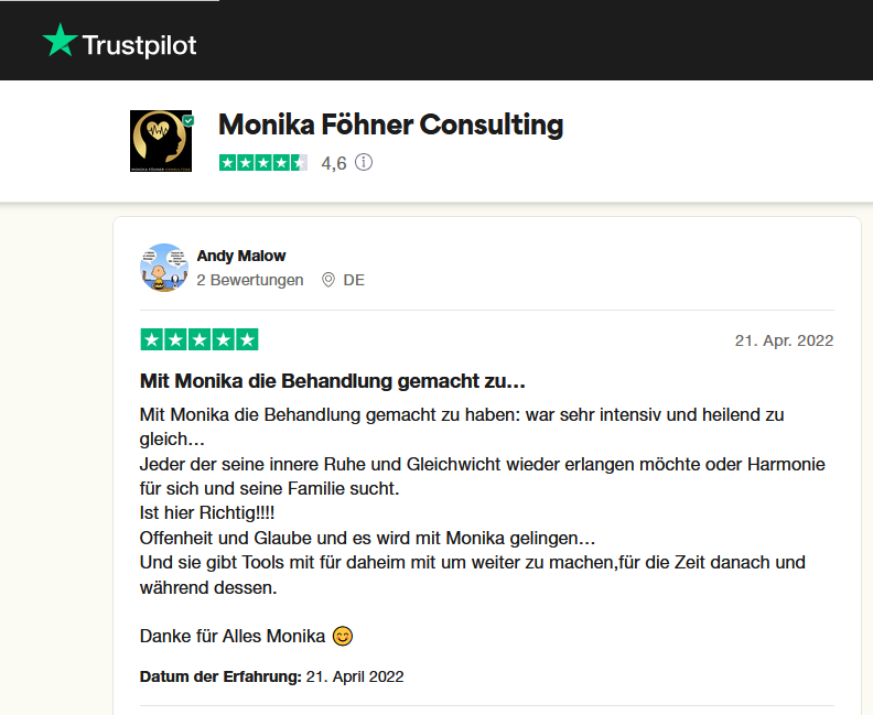 Trustpilot Rezension 1
