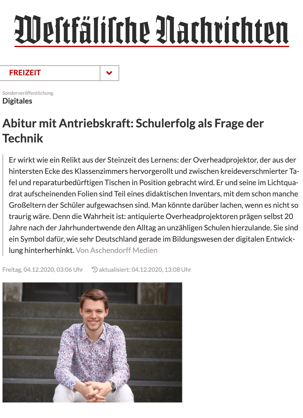Westfälische Nachrichten über Abirocket