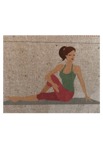 Sitzende Yoga Frau