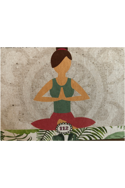 Sitzende Yoga Frau
