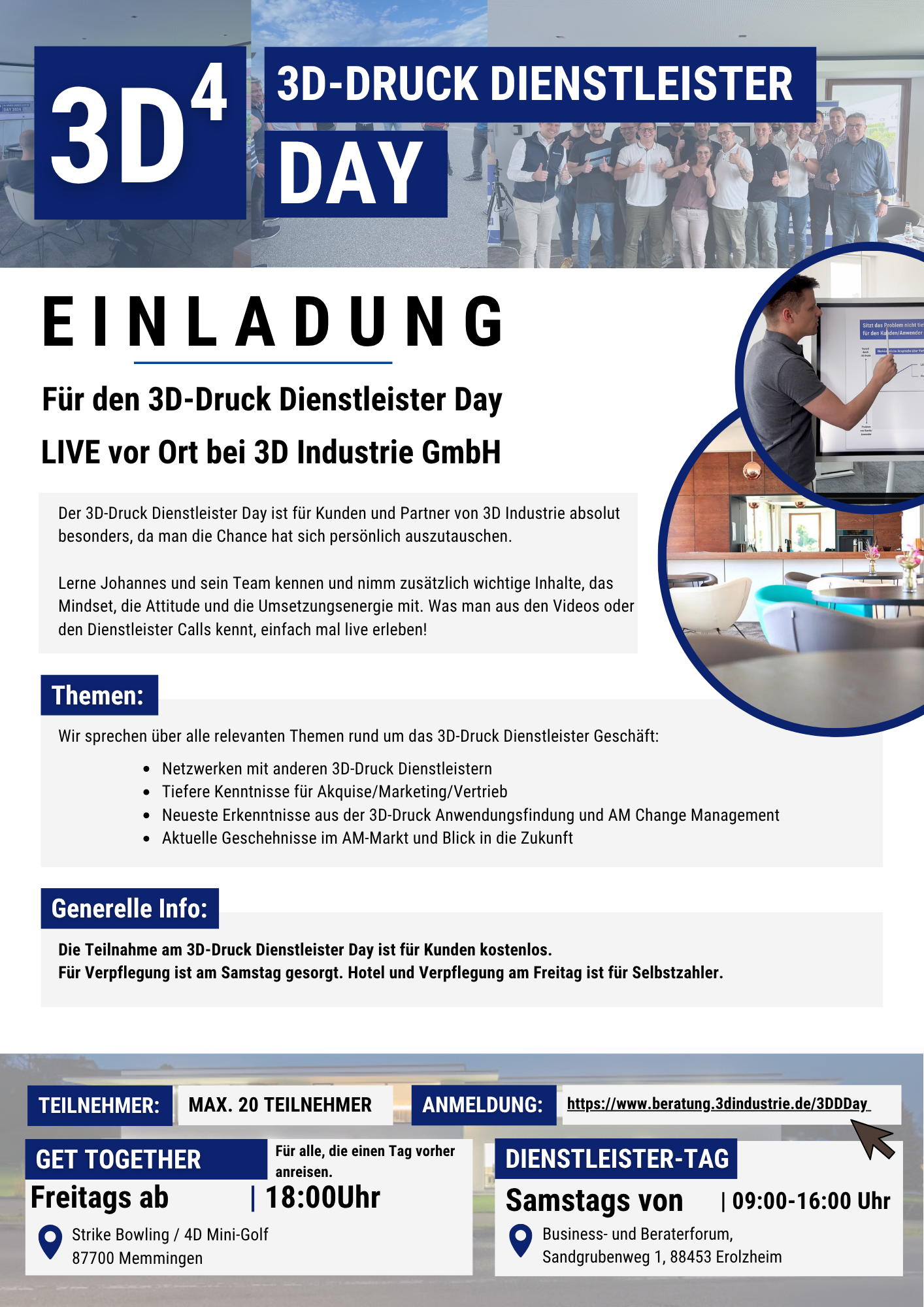 Flyer 3D-Druck Dienstleister Day