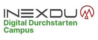 Inexdu Firmen Logo in weiss und rot