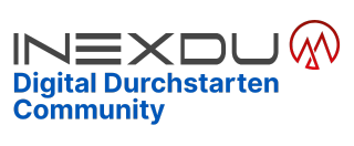 Inexdu Firmen Logo in weiss und rot