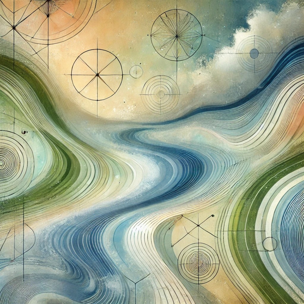 DALL·E 2024-12-13 11.14.11 - Eine abstrakte und beruhigende Illustration, inspiriert von den Themen Wachstum, Klarheit und Verbindung. Das Bild zeigt fließende Formen, die an Well.jpg