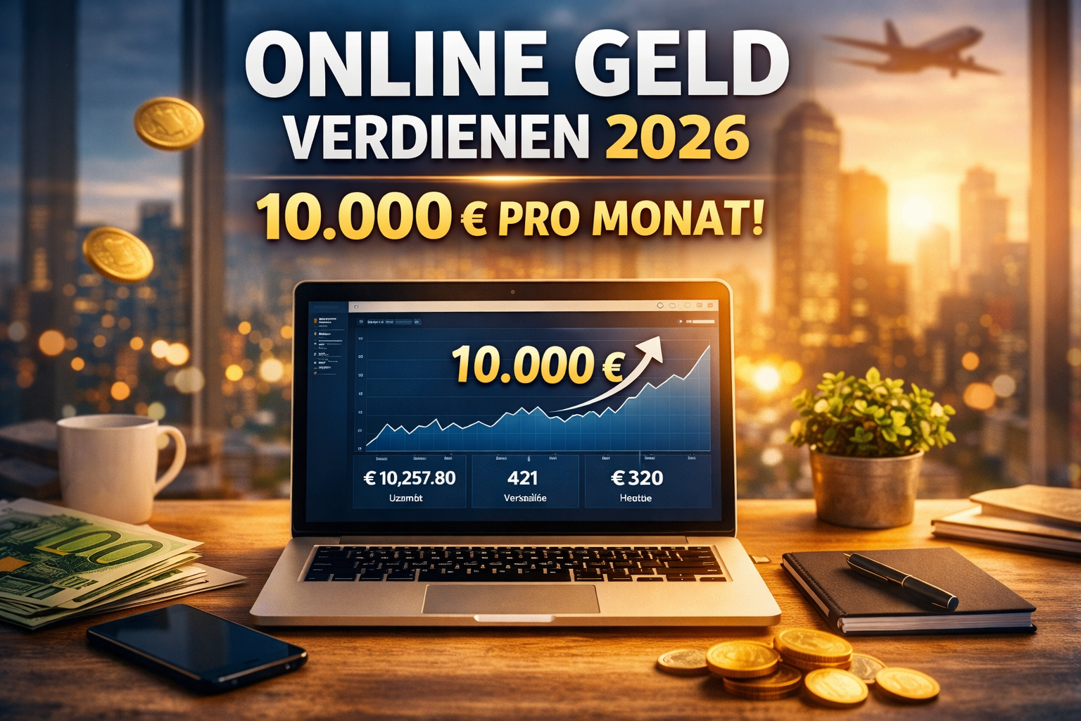 Online Geld verdienen 2026: So schaffst du den Sprung zu 10.000 € im Monat