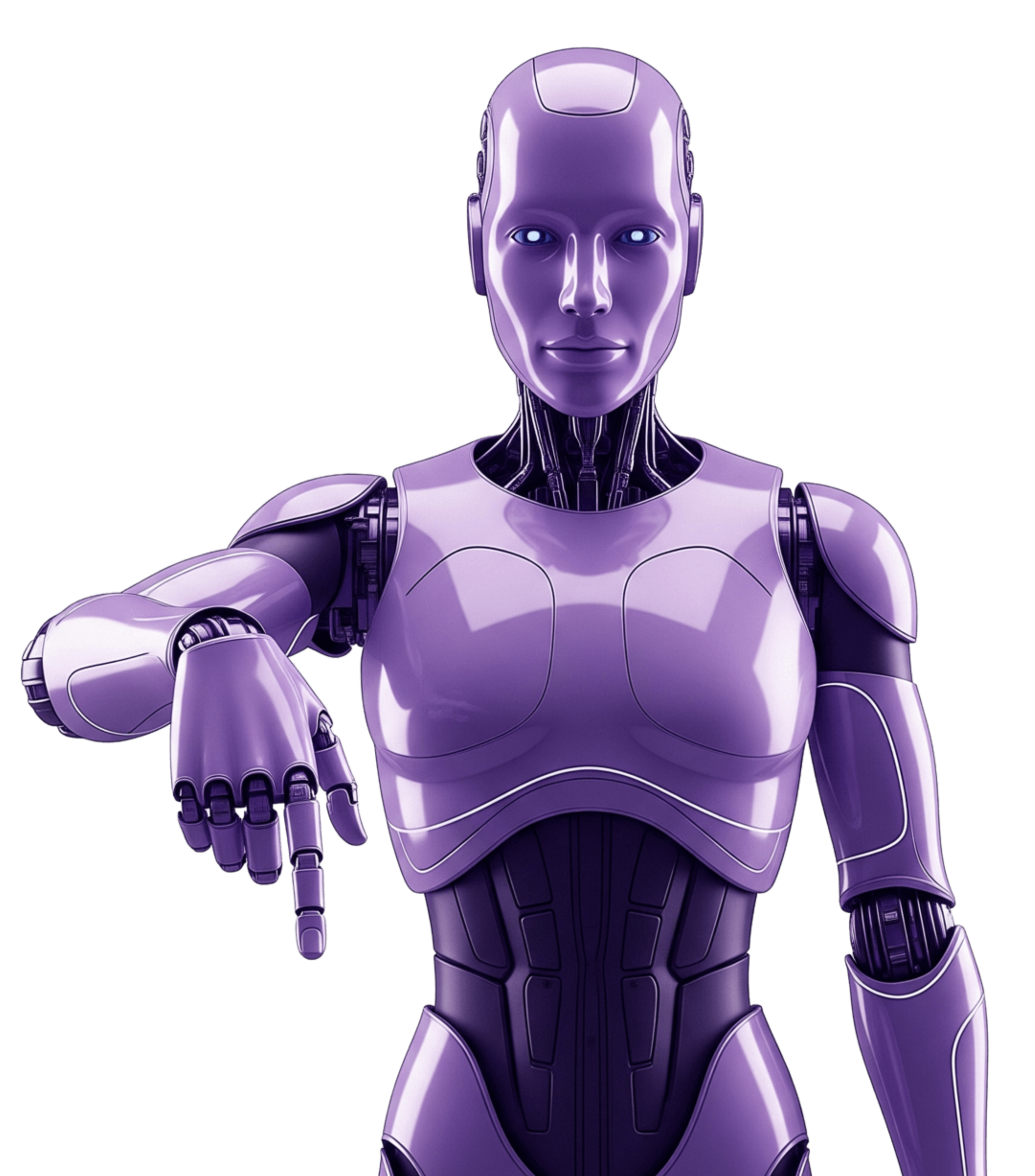 KI Roboter zeigt auf die Geschäftsmodelle zum Geld verdienen
