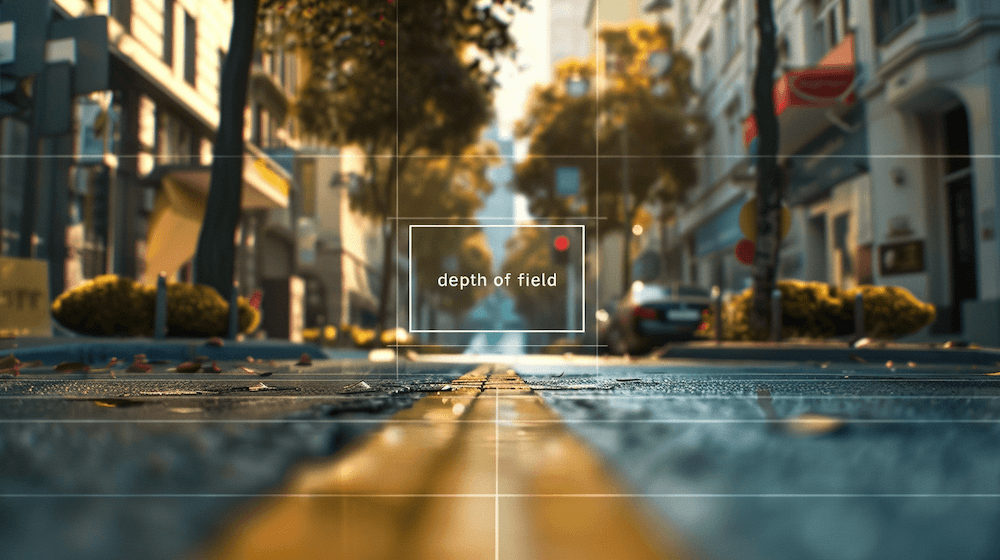 Cinematic Street with Depth of field