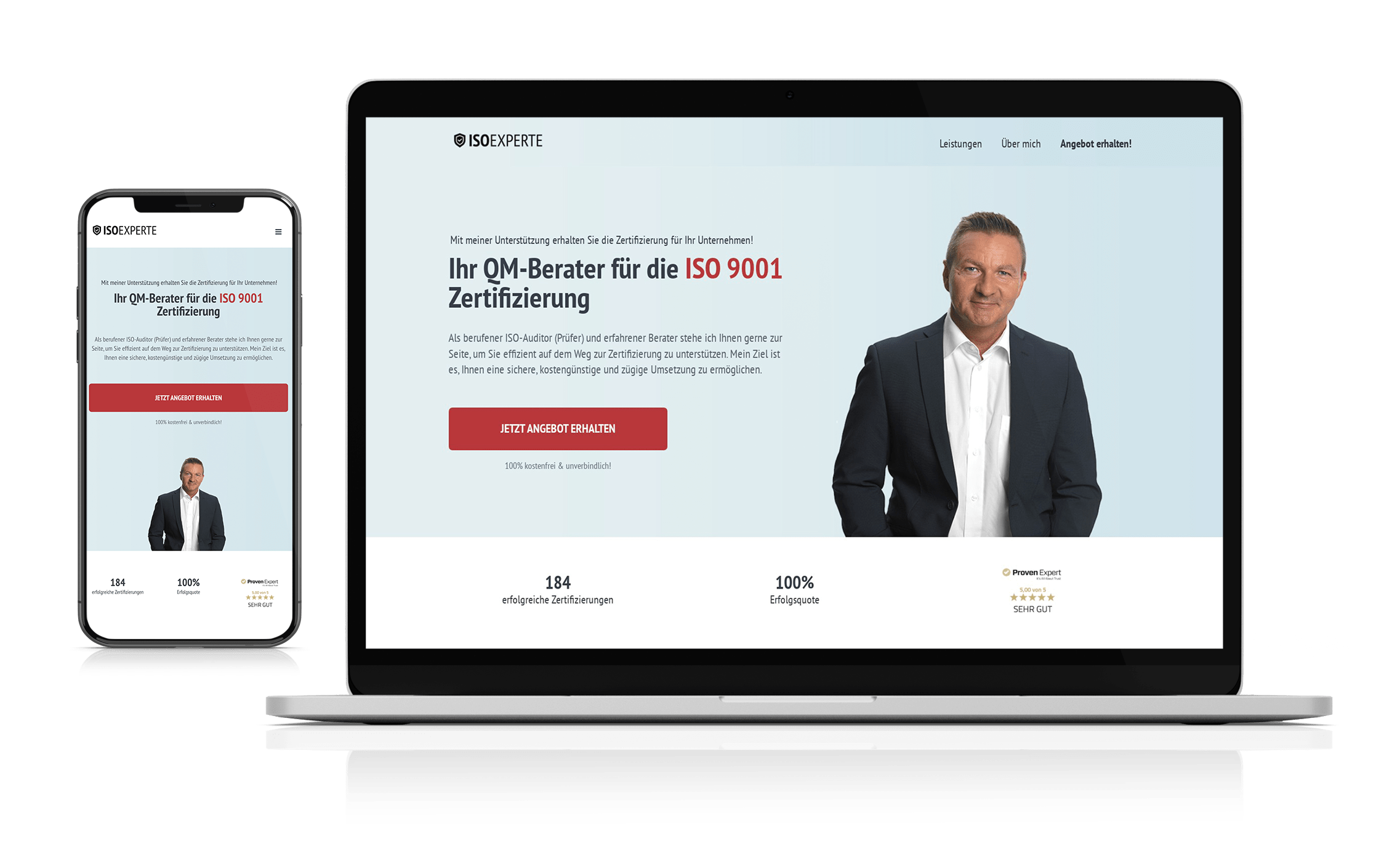 Landingpage erstellt: ISO Experte